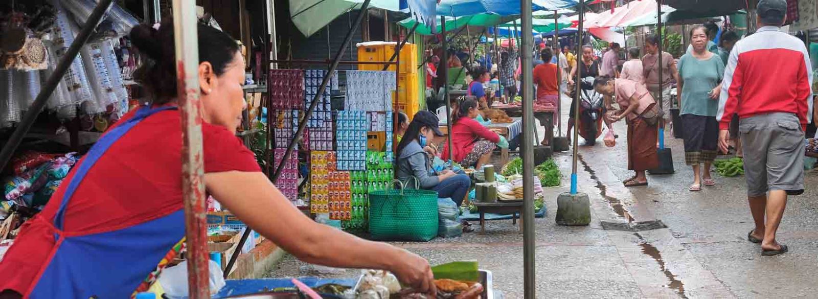 Daily morning market in Luang Prabang